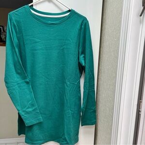 Isaac Mizrahi Teal Knit Tunic Top - Size L - NWOT